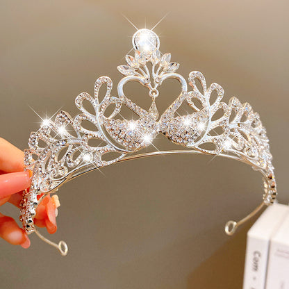 Sweet Fashion Jewelry Hair Accessories Multicolor Pearl Crown Banquet Birthday Fashion Princess Headband Girl Kawaii Crown Crown Headband Headgear Headgear Crystal  Wedding Party Hair Accessories