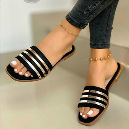 Hollow outdoor slippers women