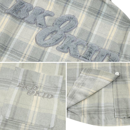 Loose Plaid Long Sleeve Shirt Men And Women