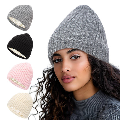New Satin Warm Wool Hat Men And Women