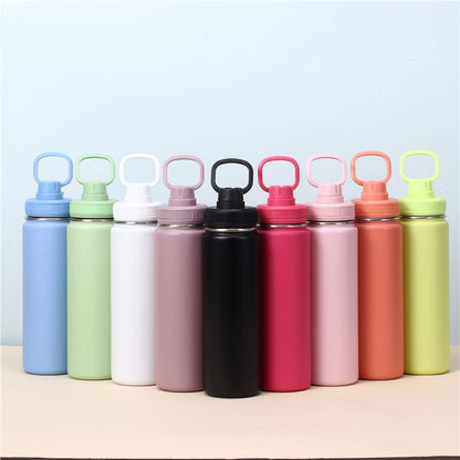 Dopamine Color Scheme Fitness Yoga Water Bottle 710ml Large Capacity Stainless Steel Portable Insulation