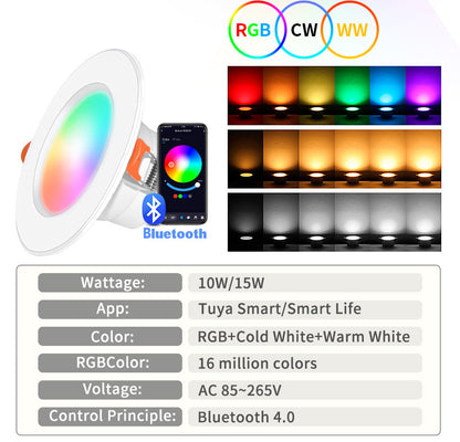 Graffiti Bluetooth Smart Downlight Voice Control Full Color Dimming Speaker Five-way Light