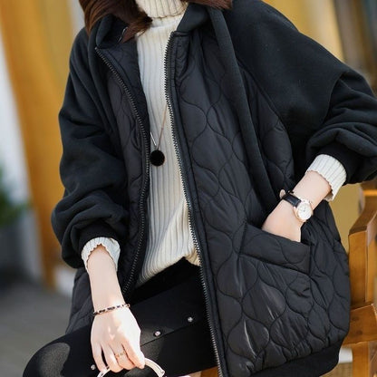 Hooded Fleece Cotton-padded Jacket Thick Coat Cotton-padded Jacket Loose Fashion Women's Wear