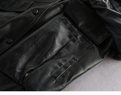 European American Street Trend Handsome Loose Leather Clothes Urban Maverick
