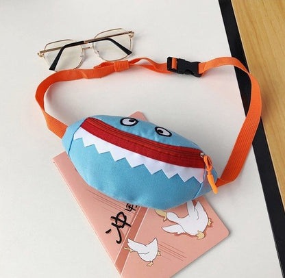 Canvas Artisan: Embroidered Cartoon Canvas Crossbody Bag