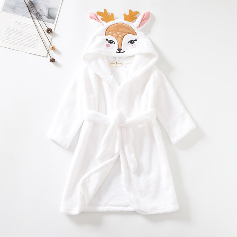 The Enchanted Hood: Girls’ Flannel Lace-Up Bathrobe