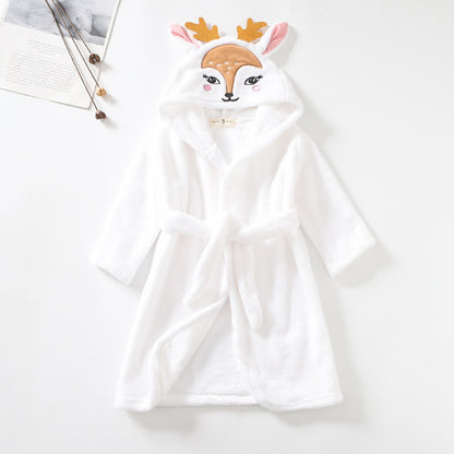The Enchanted Hood: Girls’ Flannel Lace-Up Bathrobe