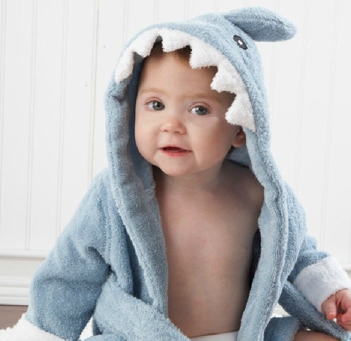 Hooded Baby Bath Towel & Robe | Soft Cotton Cartoon Animal Bathrobe for Infants & Toddlers