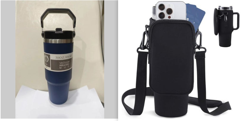 Commuter Tumbler: Stainless Steel Travel Cup with Handle