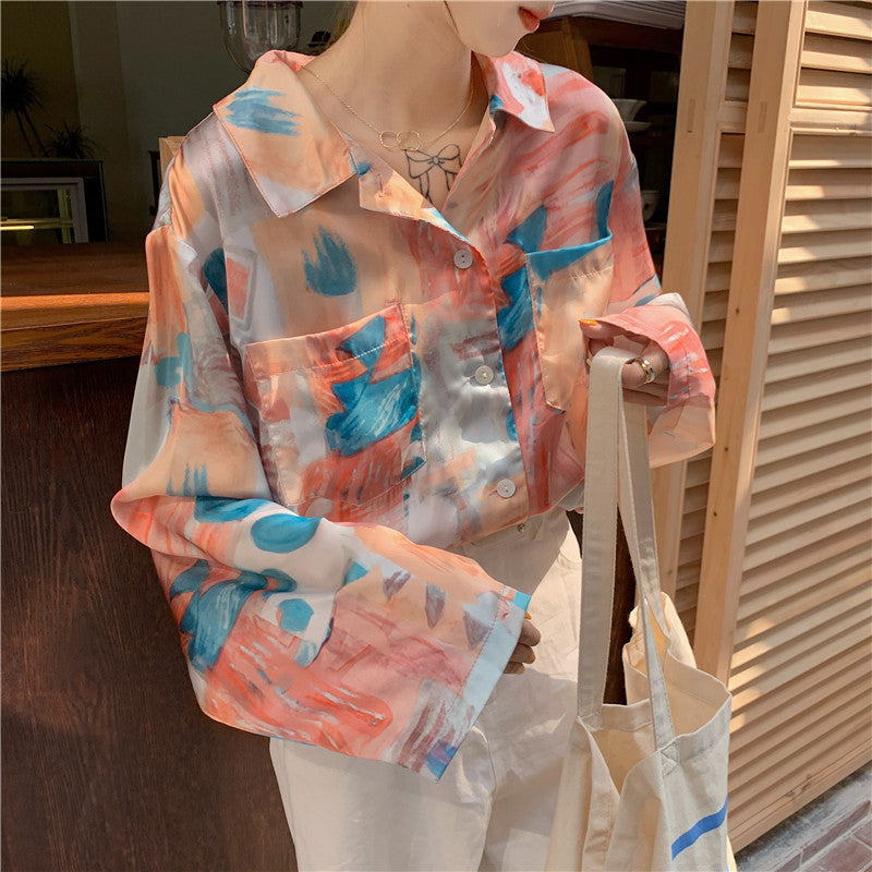 Women's Loose Retro Long Sleeve Shirt