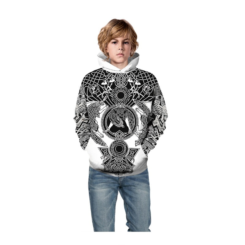 Digital Expression Fashionable Loose Hoodie
