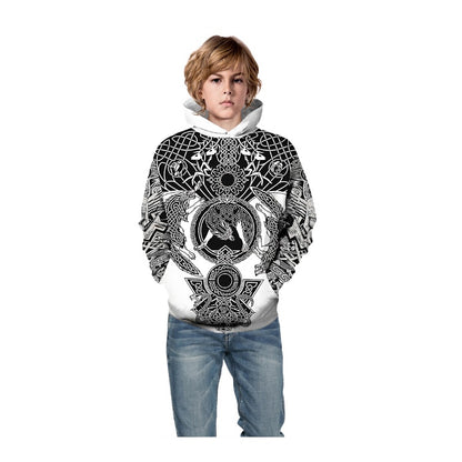 Digital Expression Fashionable Loose Hoodie