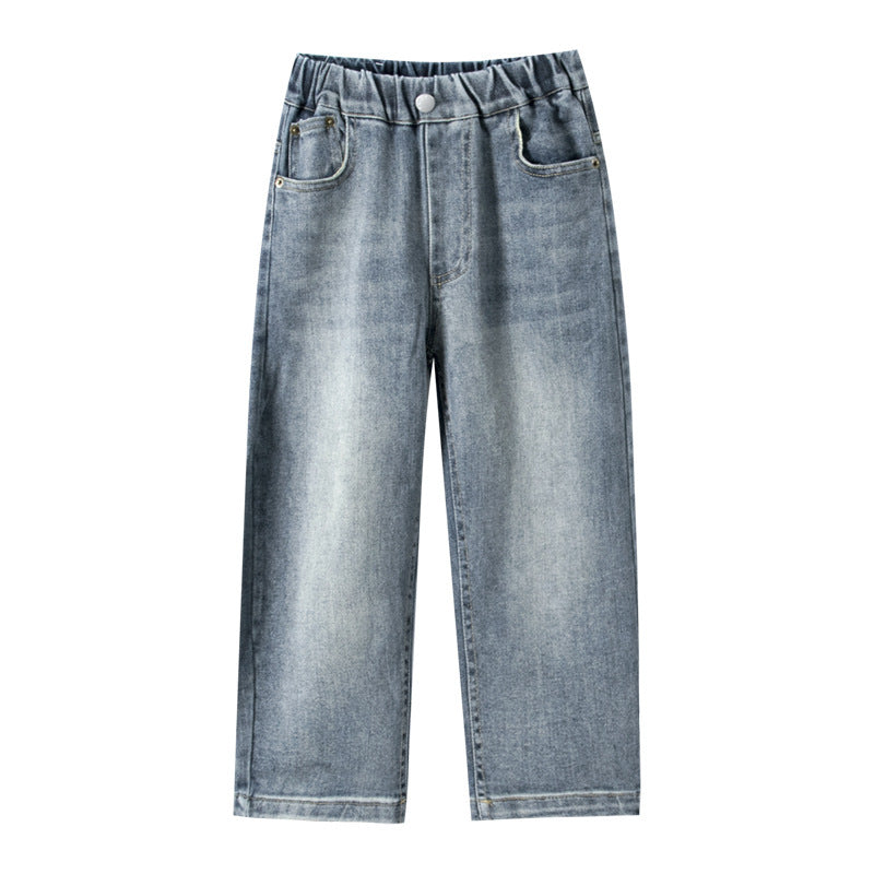 Urban Minimalist Solid Tone Straight-Fit Jeans