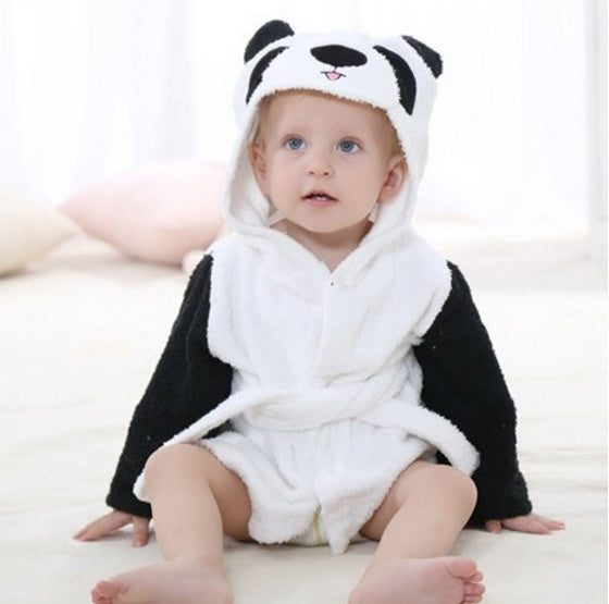 Hooded Baby Bath Towel & Robe | Soft Cotton Cartoon Animal Bathrobe for Infants & Toddlers