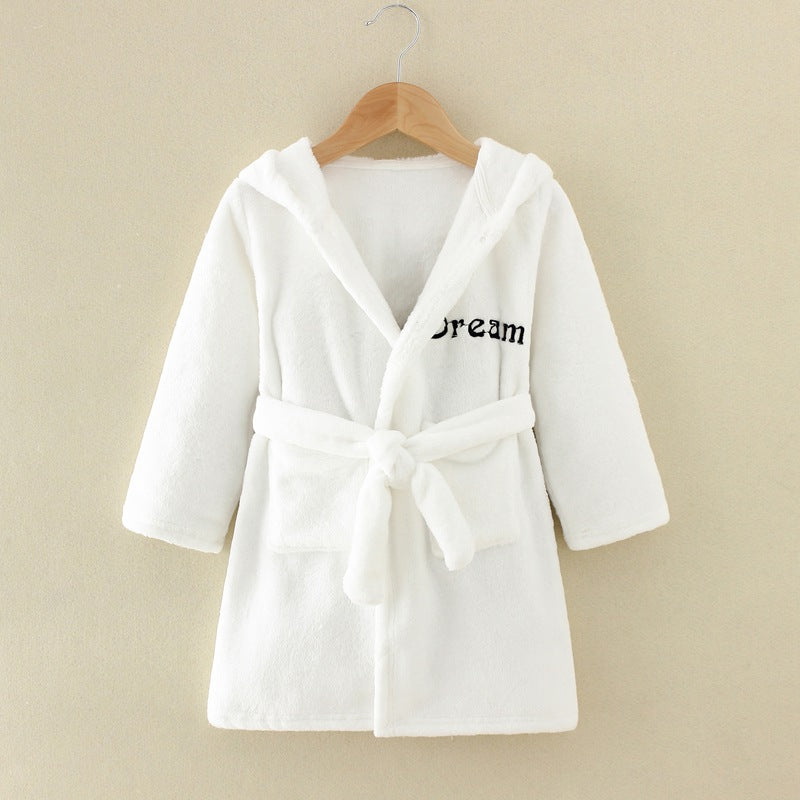 Cartoon Cozy: Flannel Children’s Nightgown & Bathrobe