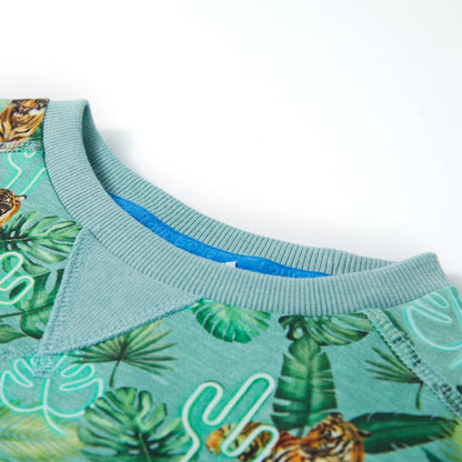 The Sage Melange: Light Green Melange Sweatshirt
