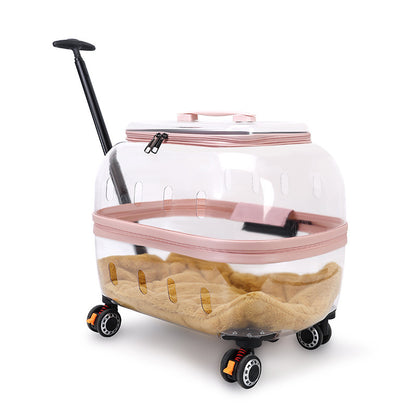 Cat Bag Pet Trolley Bag Go Out Dog Transparent