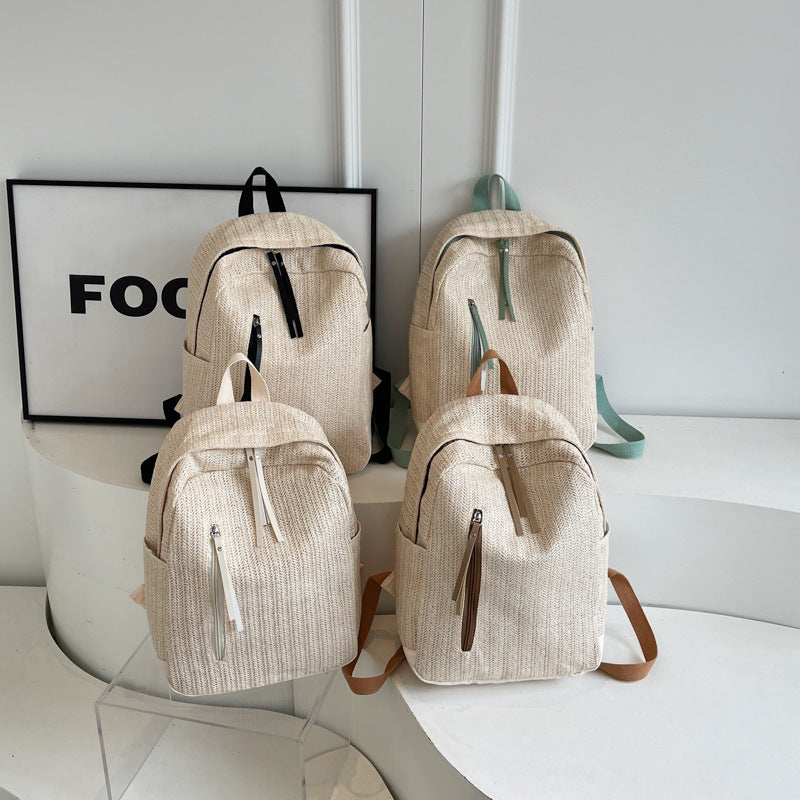 Minimalist Nylon Waterproof Schoolbag All-match Simple Leisure