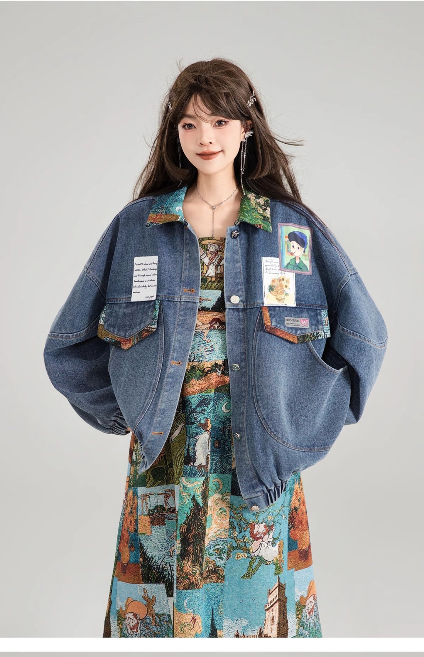 Artistic Denim Jacket For Women