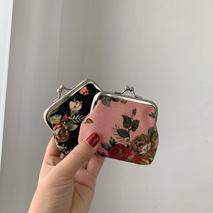 Retro Mini Canvas Coin Purse