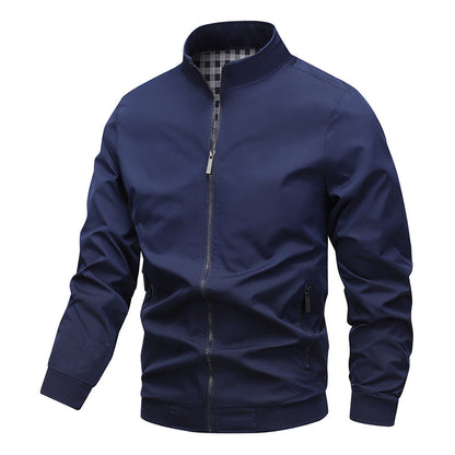 Casual Versatile Baseball Collar Jacket For Men