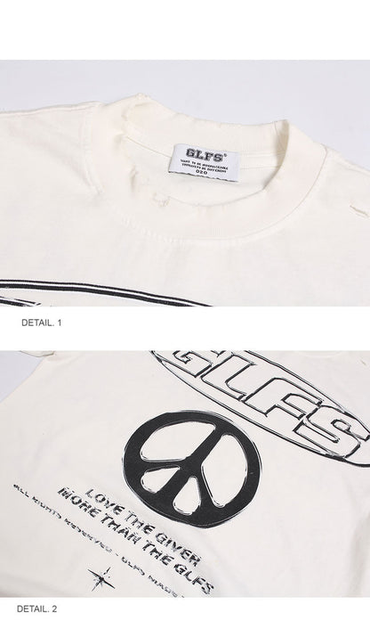 American Retro Short Sleeve T-shirt Men And Women