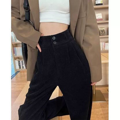 Chenille Fleece Wide-leg Pants Women