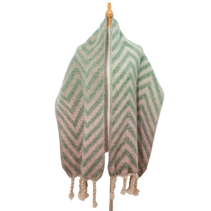 European And American Autumn And Winter Knotted Coarse Braid Imitated Mohair Jacquard