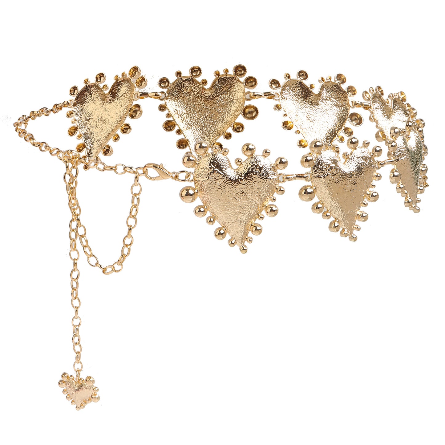 Metal Heart-shaped Retro Waist Chain Dress Decoration