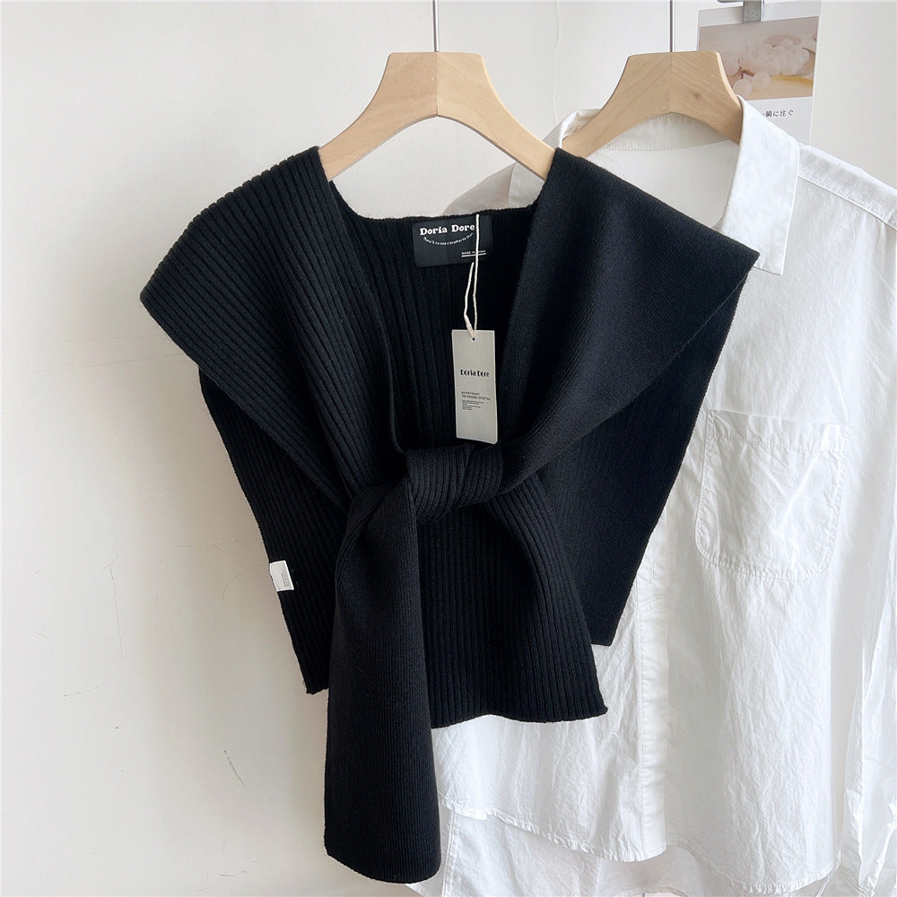 Air-conditioned Room Shoulder Pad Internet Celebrity Knotted Shirt Women's Scarf