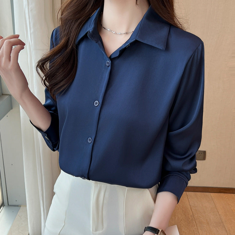 Non-ironing Anti-wrinkle Satin Shirt For Women