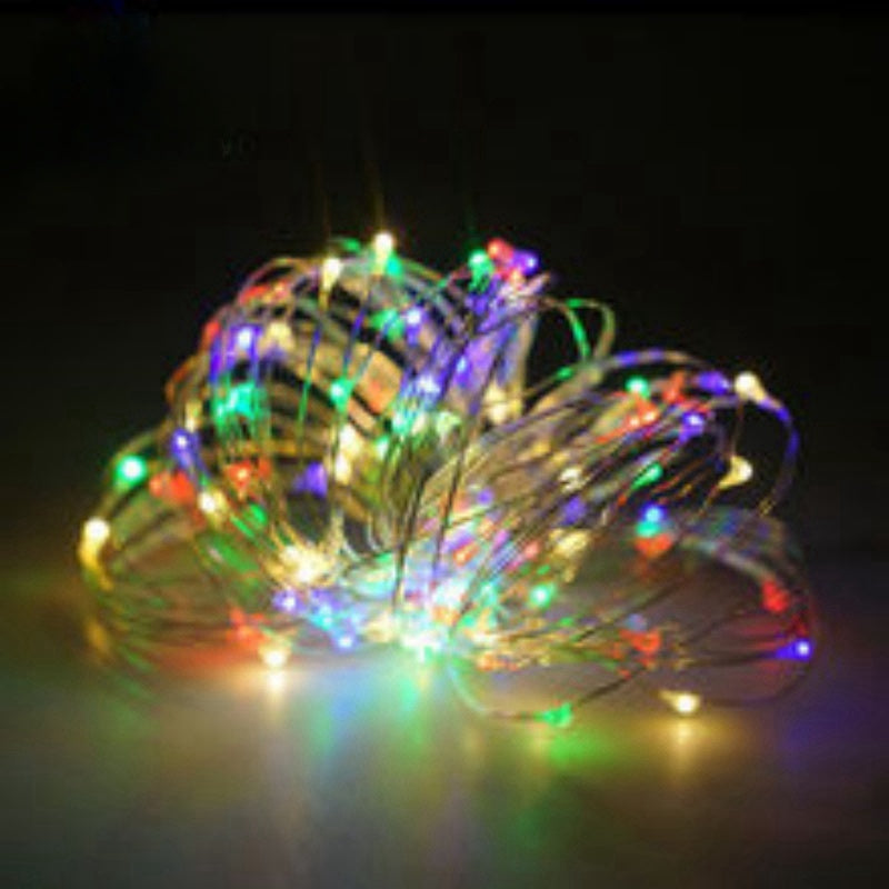 Led Copper Wire Small Color Light Atmosphere Light Strip String Light Beads Decorated Tree