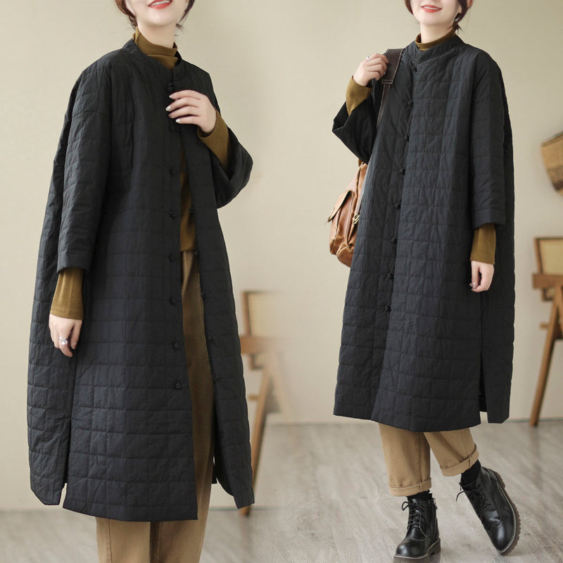 Women's Retro Chinese Knot Button Cotton Coat
