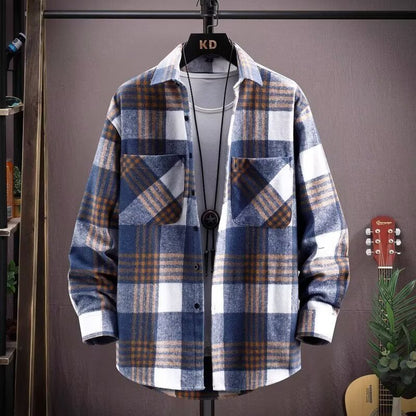 Handsome Lapels Shirt Coat Trendy Men