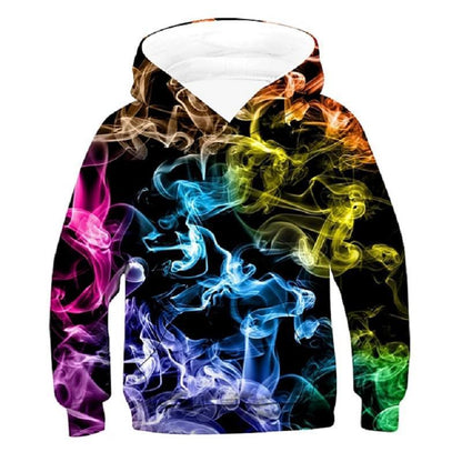Surrealist 3D Digital Graphic Statement Hoodie