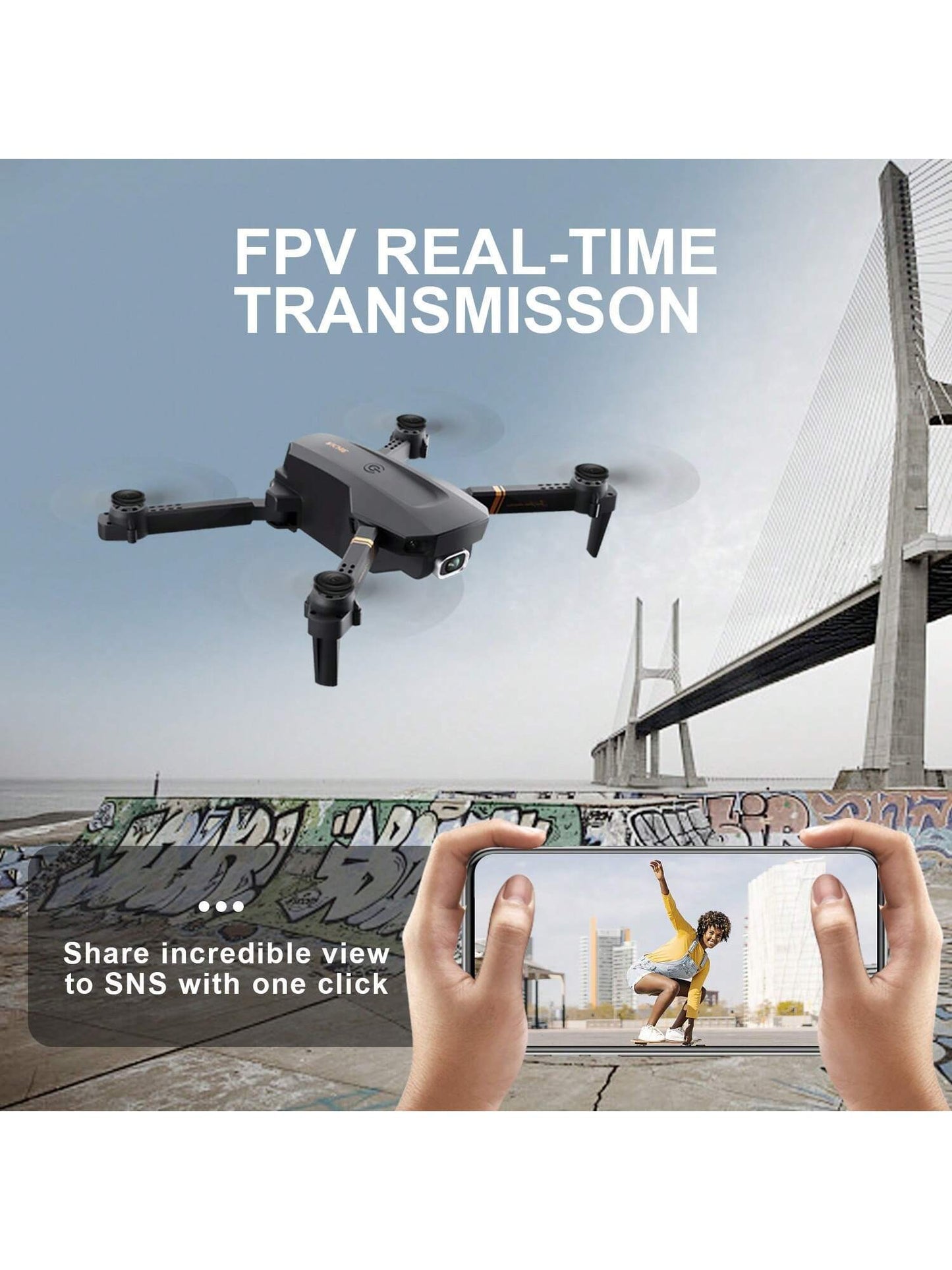 V4 Foldable Mini Drone With Camera 4K 1080P HD Drone ,3 Batteries,Drones For Adults Kids,Remote-controlled Quadcopter,Logistics Is Randomly Sent By UPS,USPS,