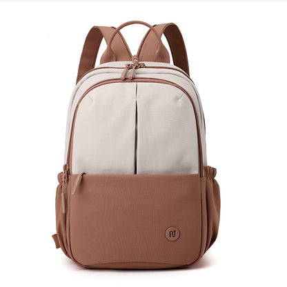 Fashion Outdoor Trendy Women's Bag Contrast Color Backpack