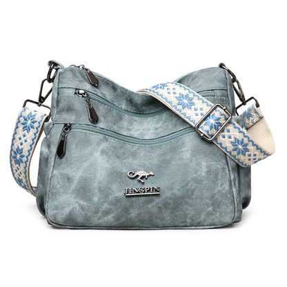 Fashion Shoulder Bag Women's Bag Large Capacity Soft Leather Textured Tote