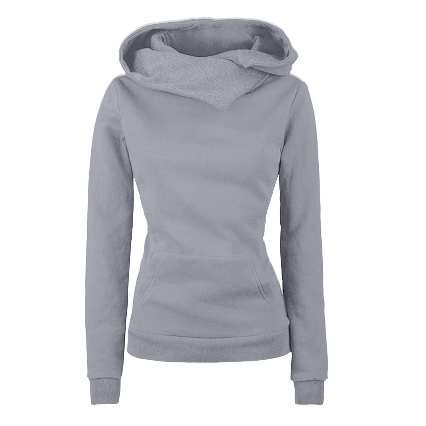 Irregular Hooded Sweater Long Sleeve Women