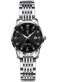 Silver Black Steel Belt