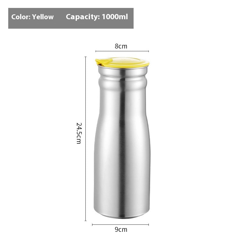 Minimalist Pitcher: Single-Layer Stainless Steel Cold Bottle