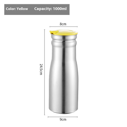 Minimalist Pitcher: Single-Layer Stainless Steel Cold Bottle