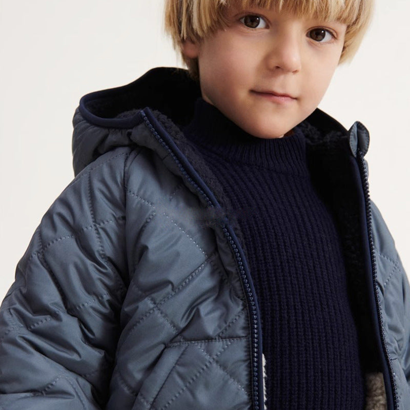 The Dual Voyager: Double-Sided Wear Hooded Cotton Jacket