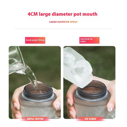 Running Sports Soft Water Bottle Foldable Large Diameter Cup Large Capacity Water Bag