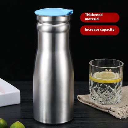 Minimalist Pitcher: Single-Layer Stainless Steel Cold Bottle