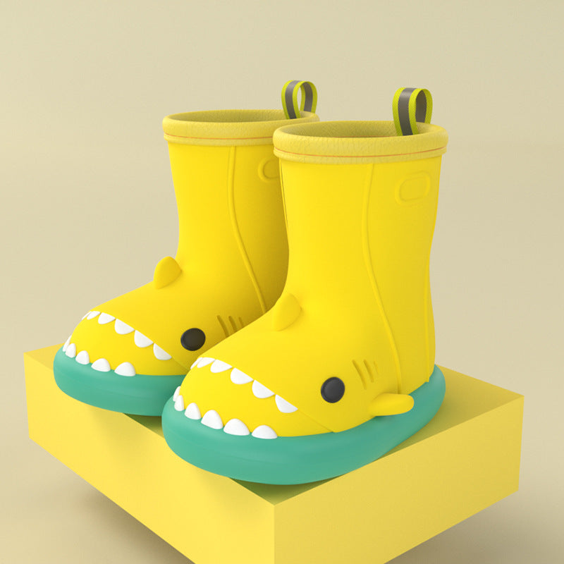 Shark Attack: Children’s Cartoon Waterproof Rain Boots