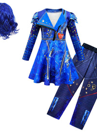 Gloves Blue Hair Suit