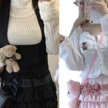 Girlish Style Velvet Puffy Cake High Waist Skirt