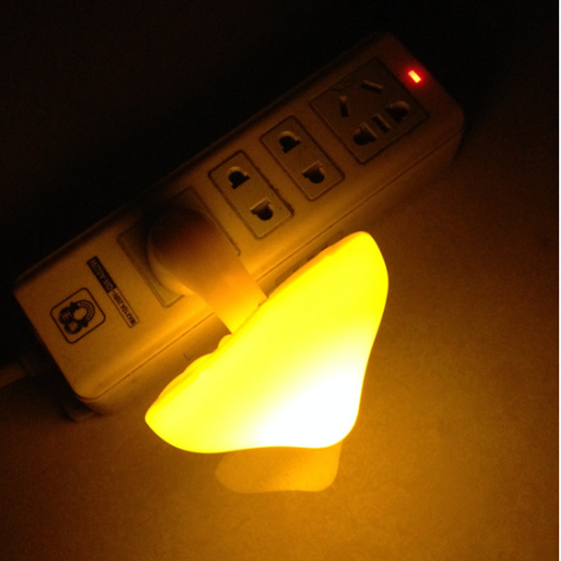 LED Mushroom Night Light | EU/US Plug-In Light Sensor Wall Lamp for Bedroom & Home Décor