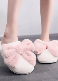 Pink Bow On White Background